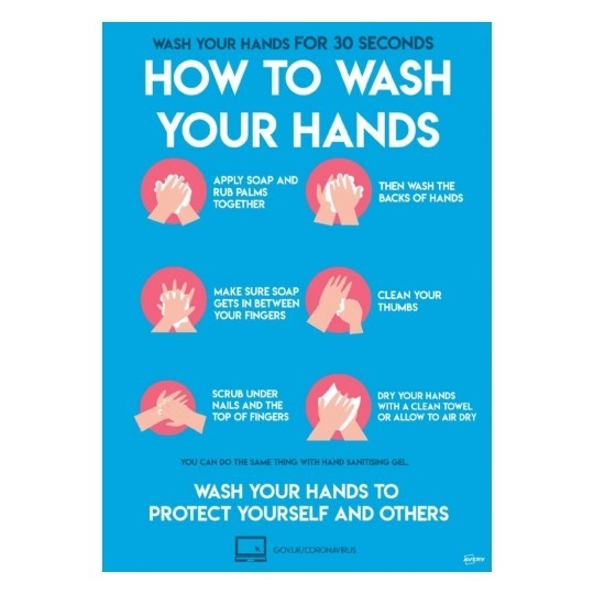 A4 How to wash hands bold 05 - COVID-19 Signage